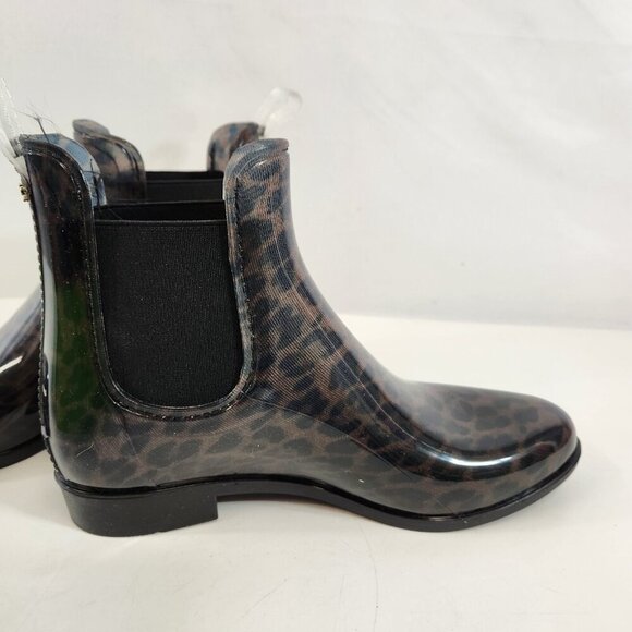 Sam Edelman Tinsley Rain Boot Leopard Clear Shiny Womens US Size 8 Unworn w/ Box - Picture 5 of 12